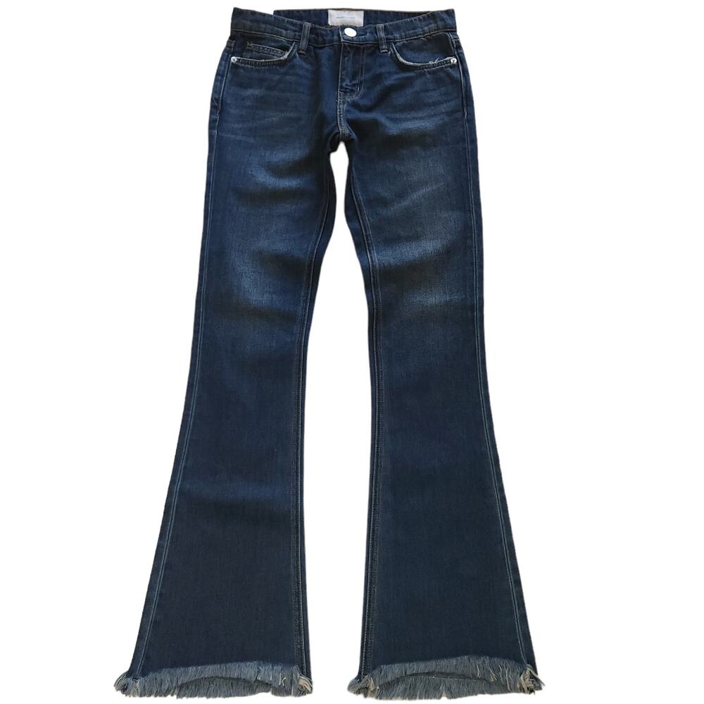 CURRENT/ELLIOTT The Flip Flop boot cut raw hem blue jeans in Westry Size 24 NEW